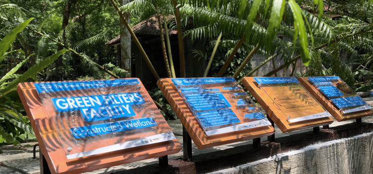 Fisherfolk, farmers, and community members gather at Pangil River Eco-Park in Laguna to celebrate World Water Day and discuss wetlands conservation and sustainable livelihoods. Highlighting constructed wetland Green Filters Facility at Pangil River Eco-Park demonstrating a nature-based solution for improving water quality using plants and natural filtration.